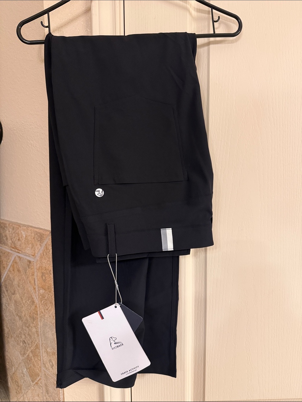 Rhoback Black Performance Pants NWT 38*32